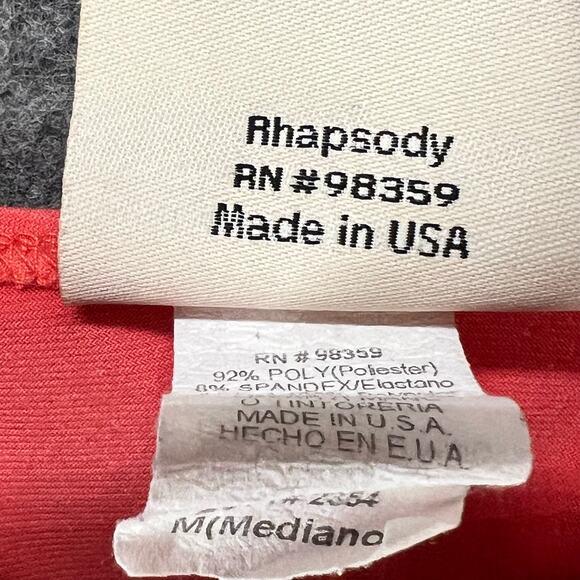 Rhapsody Y2K Strapless Dress Womens M Orange Bandeau Stretch Shark Bite Coquette - Picture 14 of 15